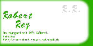 robert rez business card
